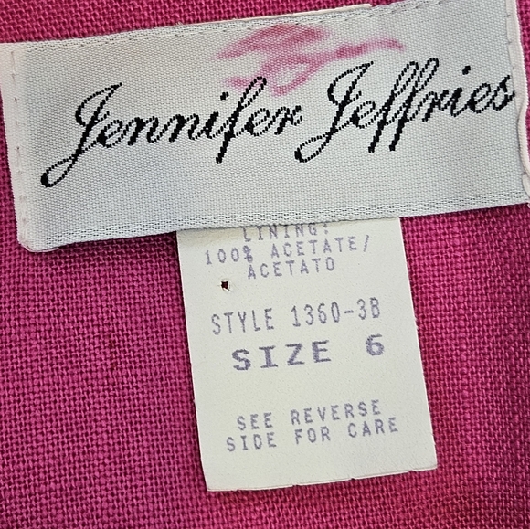 Jennifer Jeffries Vintage Womens Maxi Dress 6 Pink Dead Stock 80s Formal - Picture 16 of 16